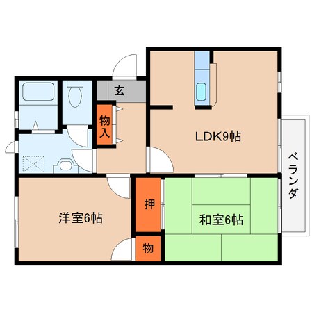 大福駅 徒歩5分 2階の物件間取画像